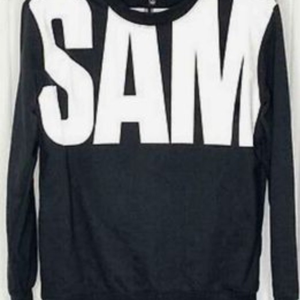 Gorgeous Sam Edelman open back, seXy designer sweatshirt/ black or bright blue